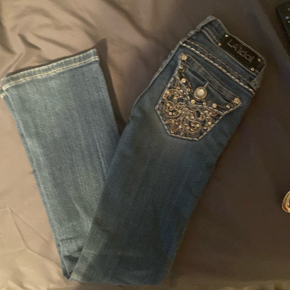 Size 7 girls LA idols straight jeans